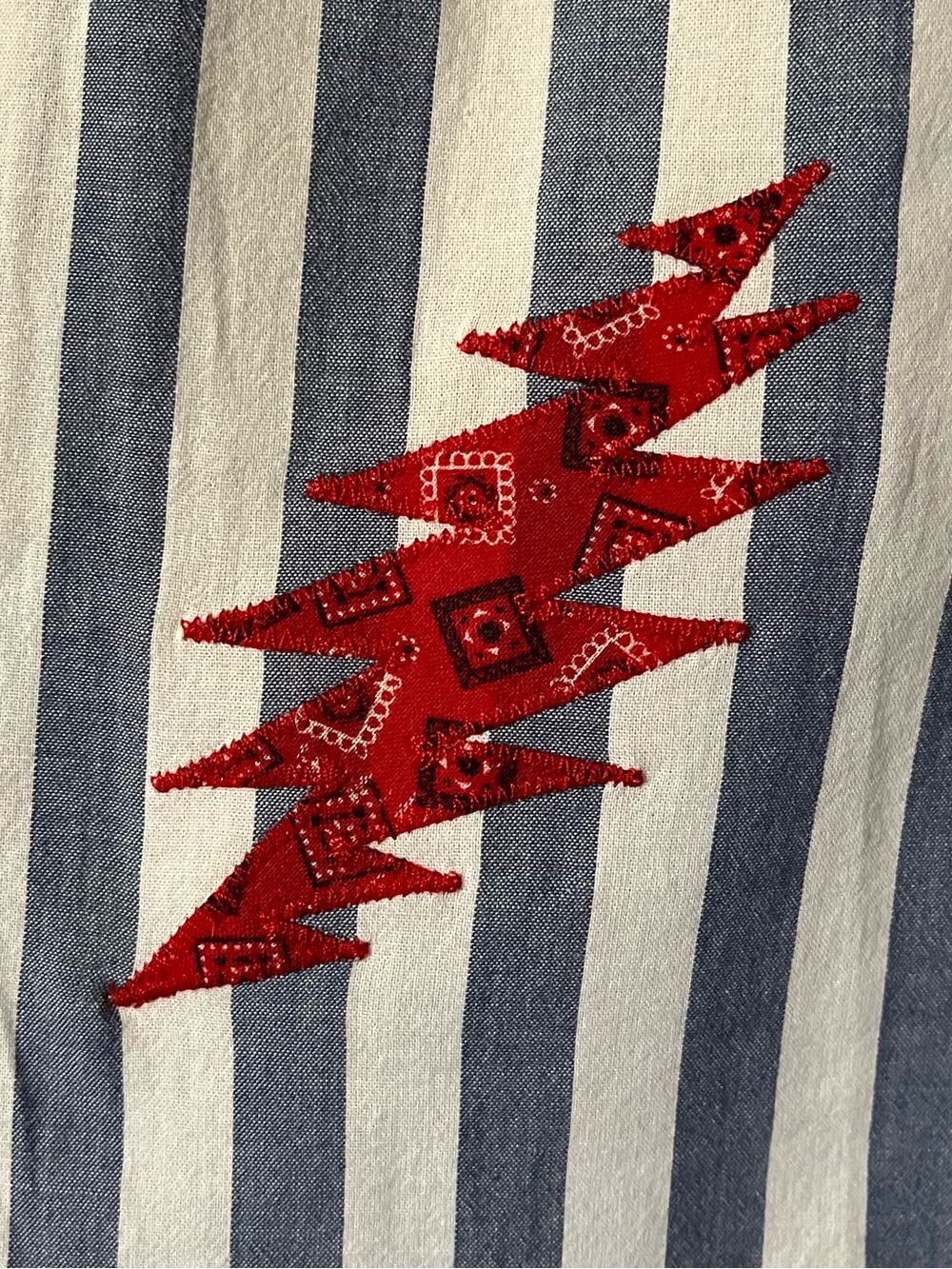 Hollister tank Stealie bolt bandana ❤️🤍💙 USA grateful bolt dead 💀